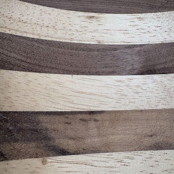 Ulu Chopping Bowl Board Medium Wood Stripe 8”x8” - Picture 12 of 16